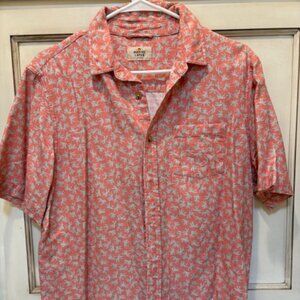 Marine Layer Men's buttondown shirt with palm trees; Size Medium